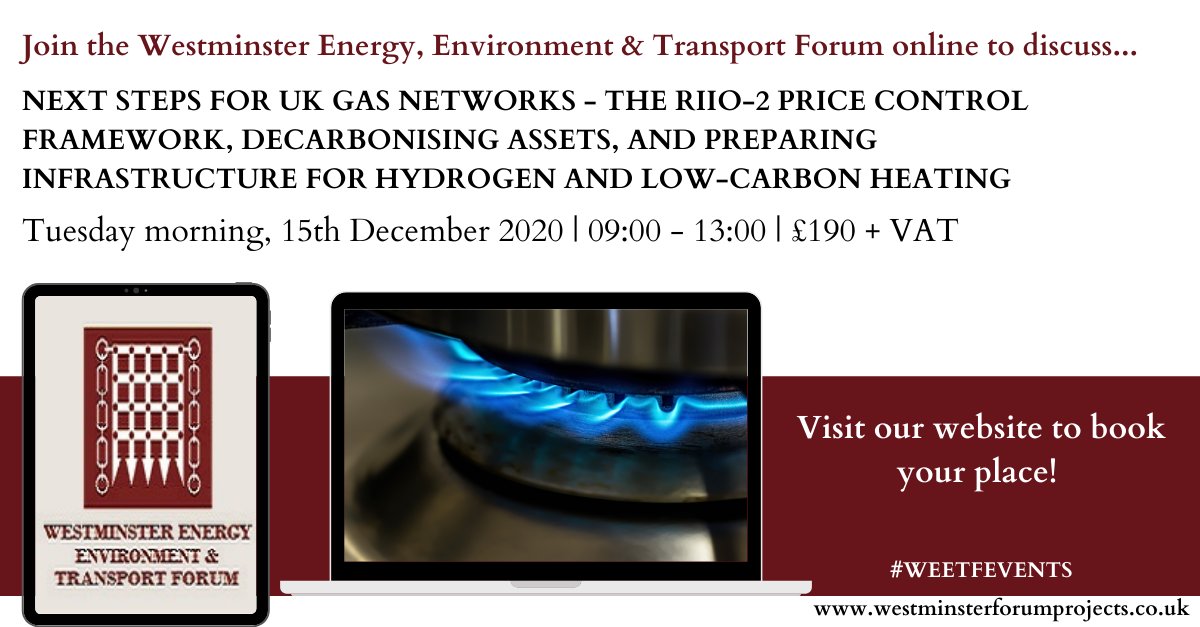 wfpevents's tweet photo. Discuss #gasnetworks with @WEETFEvents on the 15th December. We look forward to @nationalgriduk @CorinTaylor2 @Xynteo @tanja_groth @FrontierEcon @CitizensAdvice @ofgem speaking! Book here: https://t.co/rDz7DXHDFR #onlineconference #RIIO2 https://t.co/Hcp11SwkGw