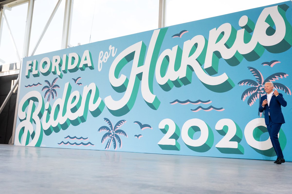 FlaDems's tweet photo. Welcome back to Florida, @JoeBiden! https://t.co/MNINwj2Viq