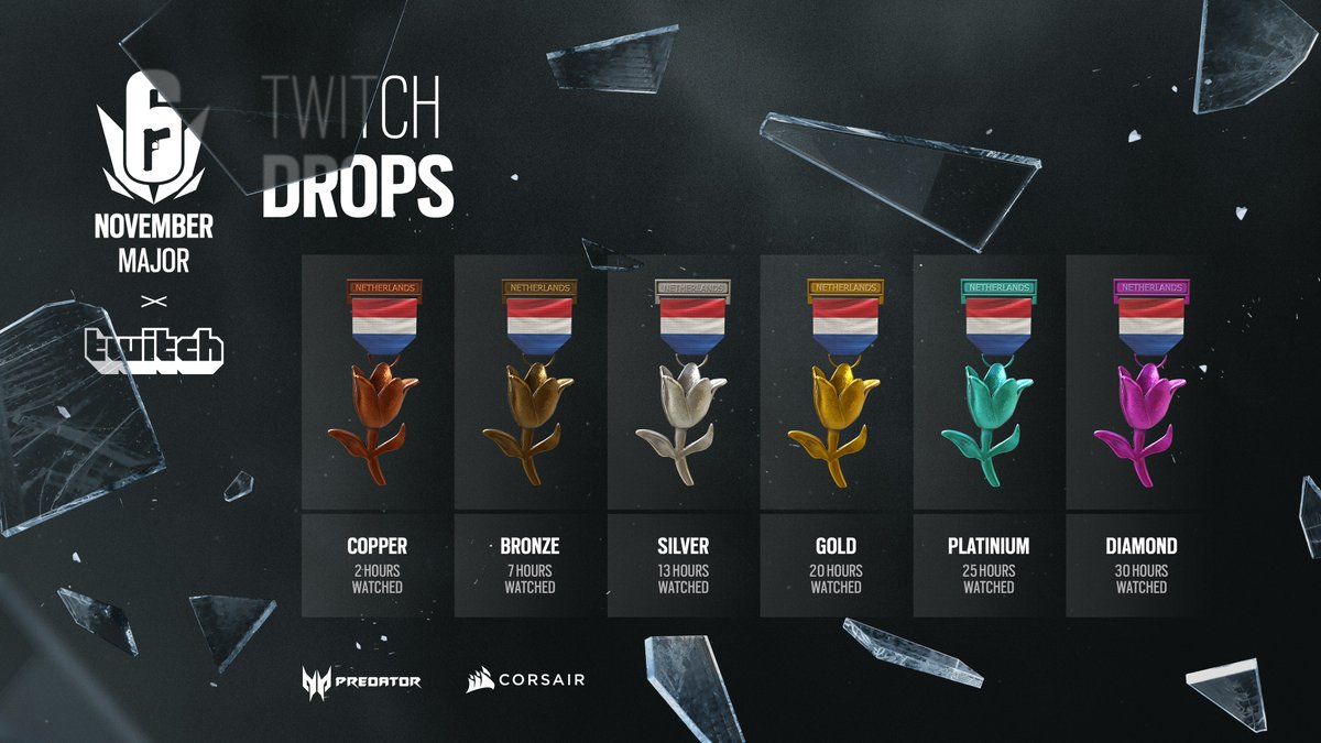Six Esports on Twitter: "Continuing our tradition, Twitch Drops are back in all regions of the November #SixMajor, in form of dedicated charms for those who tune in on @Twitch. As