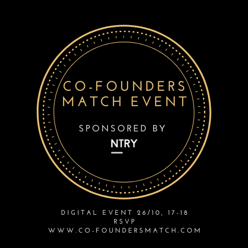 NTRYgroup's tweet photo. Upcoming event!!

RSVP to the next co-foundersmatch event, we´d love to see you there.

If you want to pitch for co-founders to create your excellent founding team, take this opportunity. And if you want to engage in a start-up as a co-founder, listen to the founders pitch. https://t.co/IsEkufcrJJ