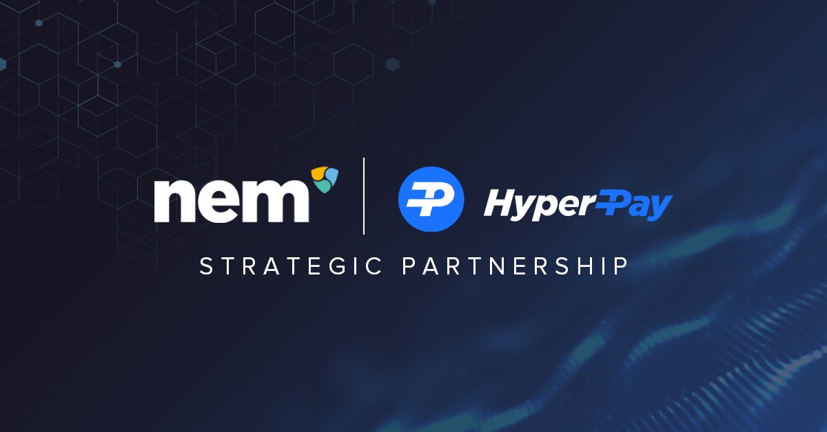 #NEM is happy to announce our strategic partnership with @Hyperpay_tech The #Hyperpay platform enables users to to send, receive and transfer #XEM in the wallet. Another strategic #partnership to help build the NEM ecosystem. https://t.co/UTqSpD5v7P