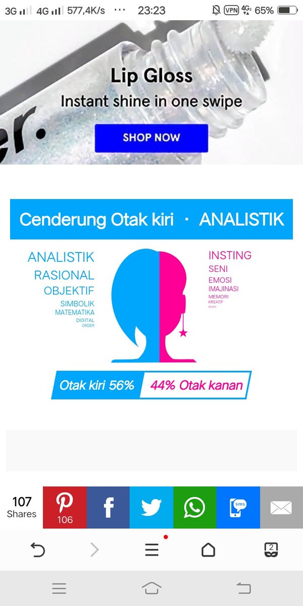 Tomm50134273's tweet photo. Kirain hasilnya bakalan gini :
"maaf kami tidak menemukan otak anda" 😭
Syukur deh ngga gitu hasilnya😂

#TesOtakKiriatauKanan https://t.co/G66A8kJEia