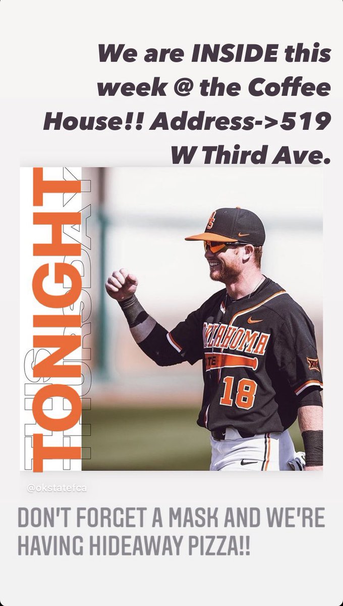 TONIGHT. Change of meeting place— 519 W Third Avenue (The Coffee House) Come for some free pizza and a great speaker!!