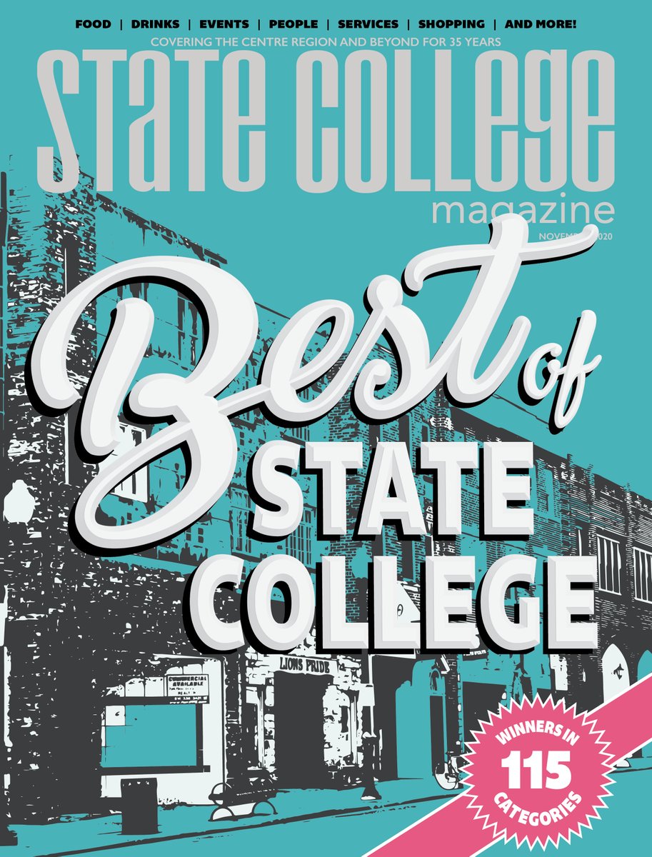 Our annual "Best Of State College" issue is hitting newsstands soon! Find the full list of winners in the digital edition at statecollegemagazine.com. 

#bestofstatecollege2020 #statecollege #pennsylvania