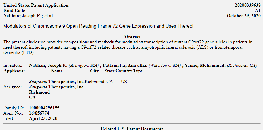 mchilberg's tweet photo. US patent application filed today which could be the milestone trigger for transitioning $SGMO program to $PFE.
#GeneRegulation #mHTT https://t.co/VsIE85m8LJ