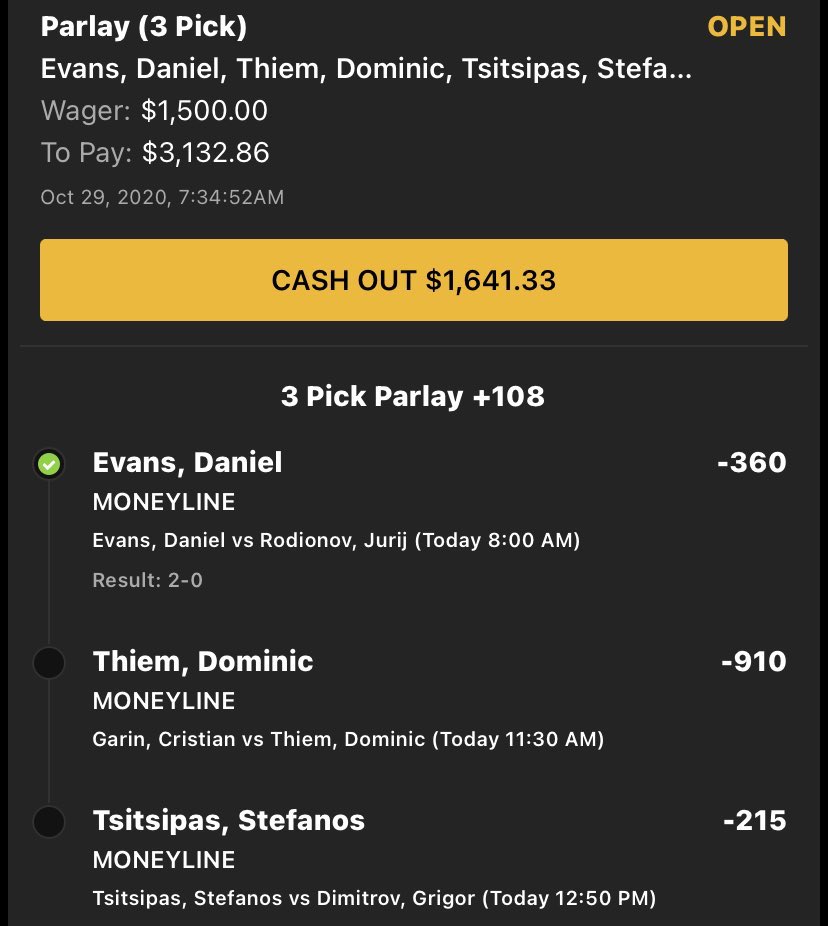 PointSpreadGod's tweet photo. 🎾 Parlay Sent To VIP’s this morning
#gamblingtwitter #pointspreadgod https://t.co/xb5G70WOz6