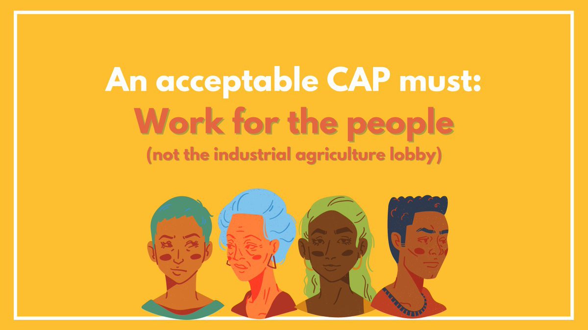 20% of the recipients (farmers, agriculture industries etc.) receive 80% of the CAP’s budget. The CAP benefits the biggest farms above smaller and medium sized business/farmers. THIS IS NOT AN ACCEPTABLE CAP!(2/n)