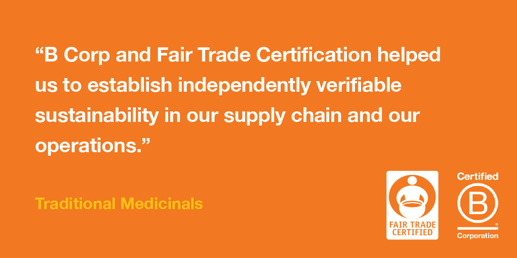 FairTradeCert's tweet image. For #FairTradeMonth, 4 companies that are @bcorporation and #FairTradeCertified share how these certifications have helped increase justice and positive impact throughout their supply chain. 

More from @tradmedicinals @REBBLexlixers @BlkandBold &amp;amp; @athleta bit.ly/3kEm4OW