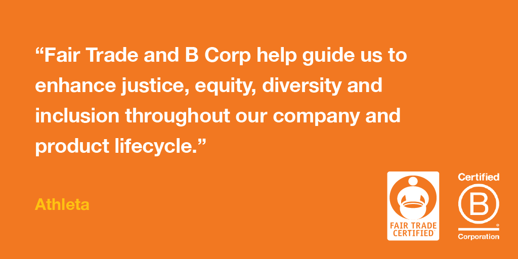 FairTradeCert's tweet image. For #FairTradeMonth, 4 companies that are @bcorporation and #FairTradeCertified share how these certifications have helped increase justice and positive impact throughout their supply chain. 

More from @tradmedicinals @REBBLexlixers @BlkandBold &amp;amp; @athleta bit.ly/3kEm4OW