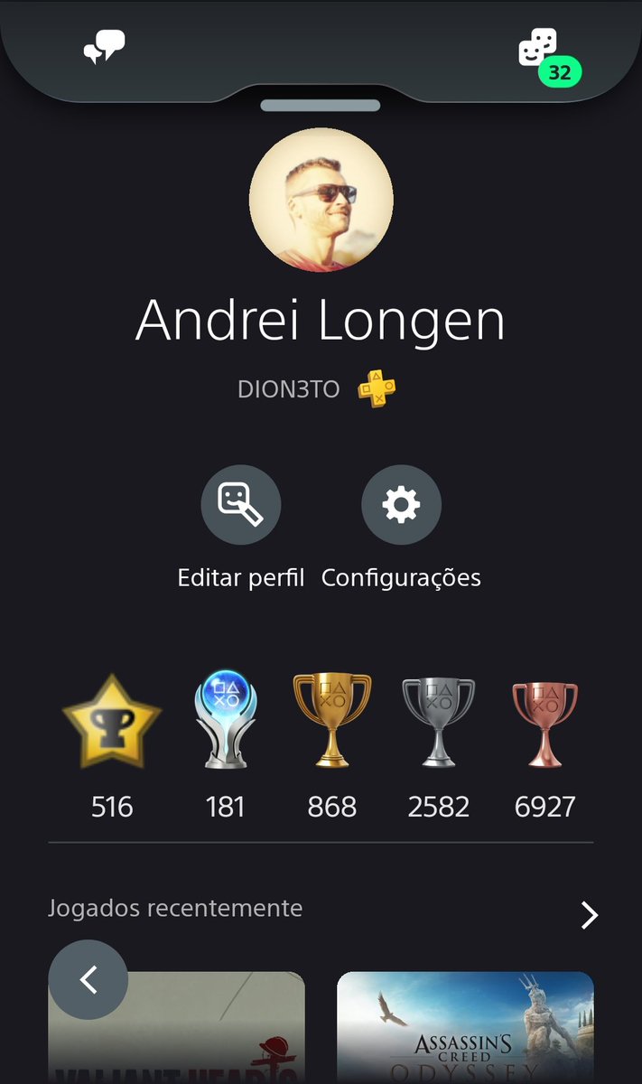 Andrei_Long3n's tweet image. Tá aí meu perfil no novo #PlayStationApp! 💙
