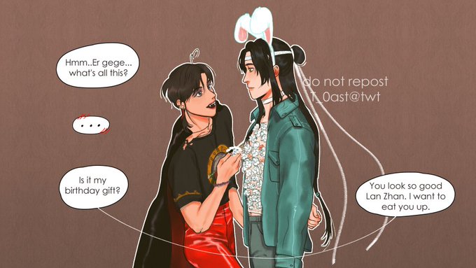 tw // blood , gore
bunny boy lwj takes wwx out for a meal before his birthday
?❤️??‍♂️
#wangxian #mdzs #忘羡 #魔道祖师 #망무 #마도조사 