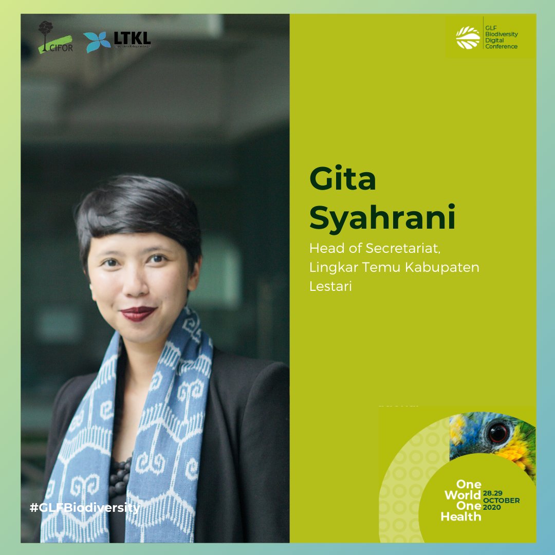 This discussion session was moderated by  @SyahraniGita, which opened the discussion by explaining the work, vision, and mission of LTKL (Sustainable Districts Association).  #GLFBiodiversity