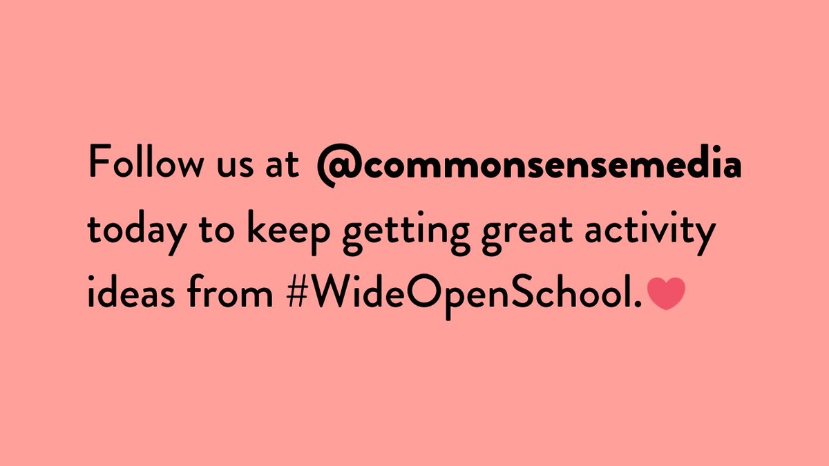 Wide Open School (@wideopenschool) on Twitter photo If you like Wide Open School, follow <a href="/CommonSense/">Common Sense Media</a> for the latest tips, tools, and activities. As the pandemic continues to change the way kids learn, Common Sense continues to ensure Wide Open School meets your changing needs at home and in the classroom. If you like Wide Open School, follow <a href="/CommonSense/">Common Sense Media</a> for the latest tips, tools, and activities. As the pandemic continues to change the way kids learn, Common Sense continues to ensure Wide Open School meets your changing needs at home and in the classroom.