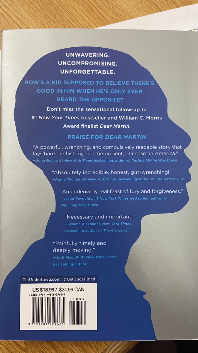 runlikedevo's tweet image. New book today for book club! Dear Justyce @AmianneB @getnicced