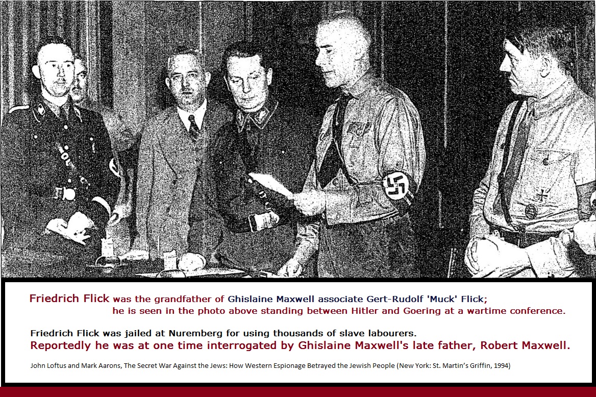 ➐o Muck & Mick FlickMuck (Black Book) & Mick are grandsons of Nazi-linked criminal Friedrich Flick whom Ghislaine's father reportedly interrogatedMuck tried to fund professorship at Oxford attached to Ghislaine’s alma mater BalliolMick's late wife was close to J Rothschild