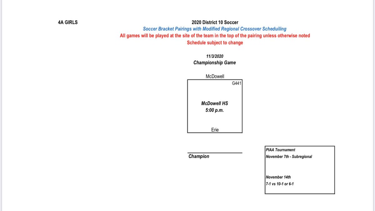 ETNreisenweber's tweet photo. D-10 girls soccer brackets! https://t.co/KO8DO3kJDw