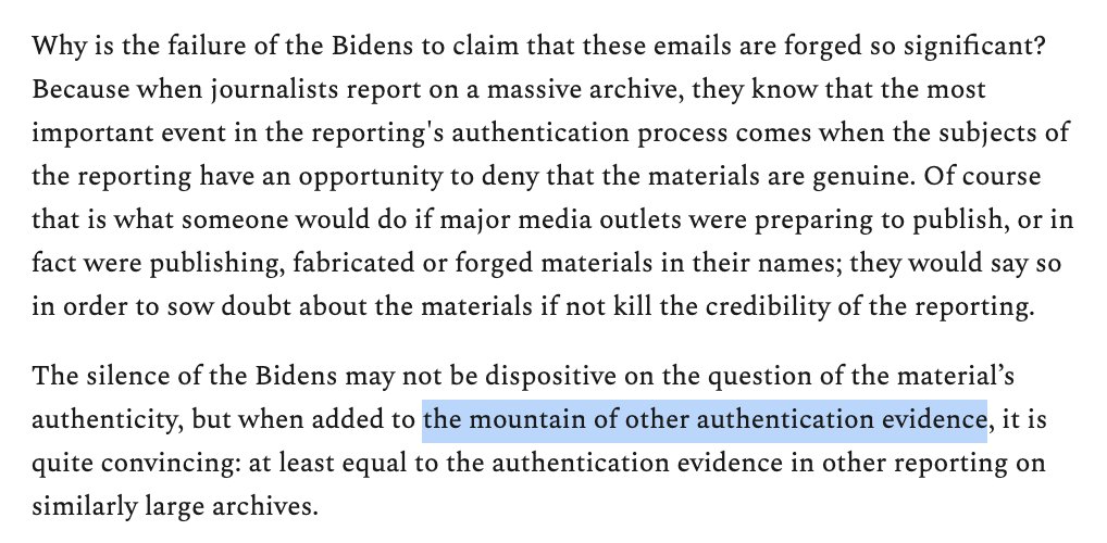Glenn rants some more about making victims deny rather than actually doing the work to confirm, then claims there's a "mountain" of other authentication evidence, which seems to amount to "Trust Bobulinski."