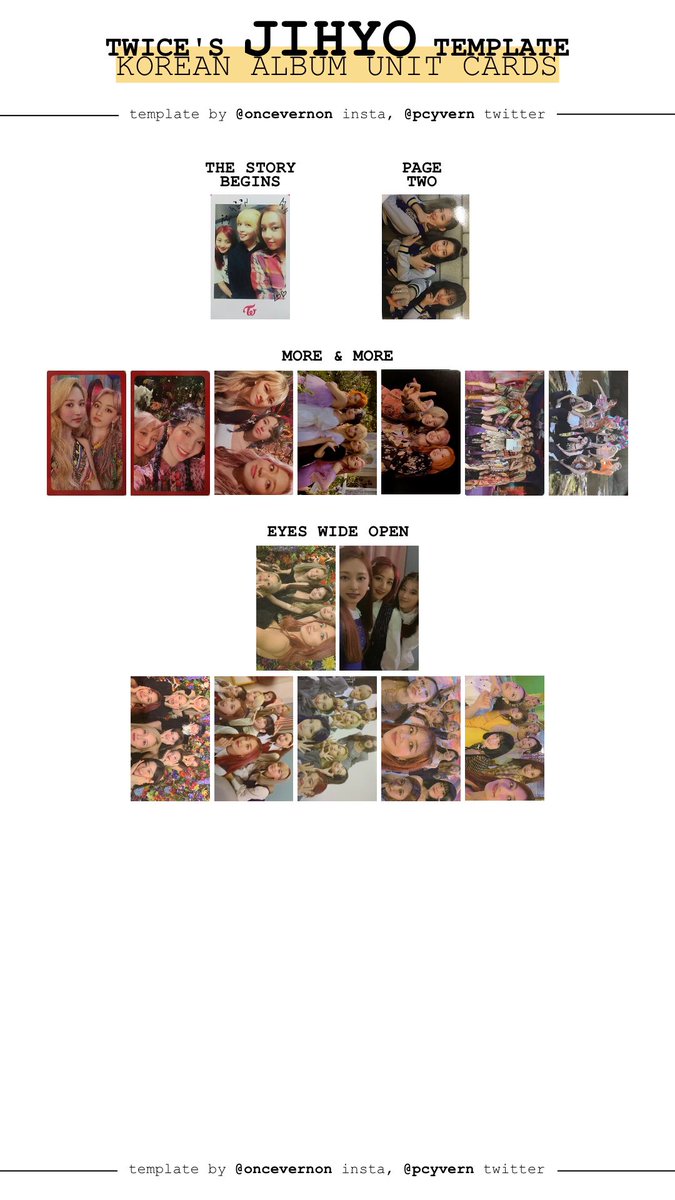 تويتر Bella على تويتر Updated Twice Korean Album Photocard Templates With The New Eyes Wide Open Photocards I Ve Made Them Solo Cards Only And Am Doing A Separate Template For Units