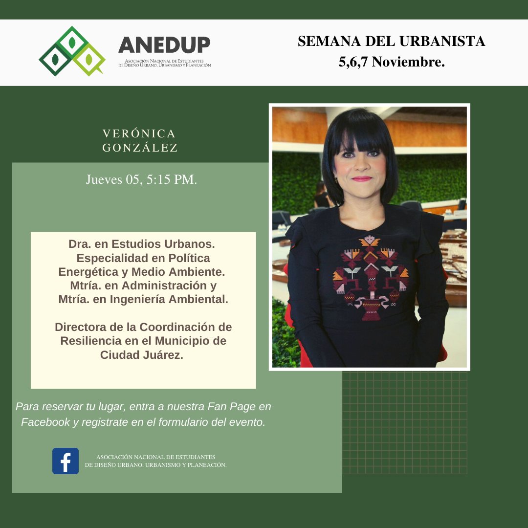 Participó como líder en la elaboración de estrategias para reducir y controlar la contaminación atmosférica en 20 ciudades a lo largo del país. 
¡Nos vemos el jueves! 

Anedup Juárez Anedup Guadalajara Anedup Puebla