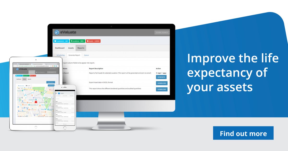 eValuate is a fully hosted solution in asset identification, life cycle and capital expenditure planning. By providing and assessing a detailed analysis of facility assets, eValuate develops a thorough service, maintenance and capital replacement plan. optimumair.co.nz/asset-manageme…