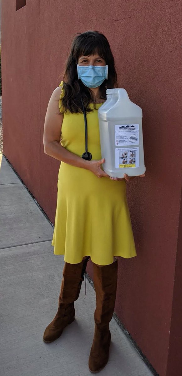 Thanks to Beth Barret from <a href="/NM_HIMSS/">NM HIMSS</a> for delivering Hand Sanitizer (supplied by Dr. Danielle Turner and Dr. Snezna Rogelj of <a href="/newmexicotech/">New Mexico Tech</a> ) to After Hours Pediatrics (after-hours-pediatrics.com)