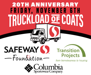 kinkradio's tweet image. One week from today! November 6th is the 20th Annual #TruckloadofCoats with #SafewayFoundation - benefiting @transitionpro. Get donation and drop off details here: kink.fm/truckload