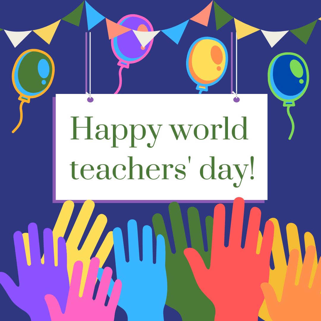 LibrariesMarash's tweet photo. We want to wish our beautiful, dedicated, talented teachers a Happy World Teachers' Day! #WorldTeachersDay #teachers https://t.co/qVSywDlSuv