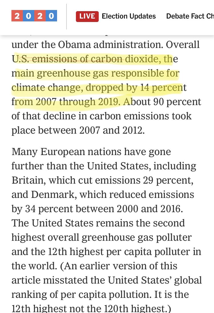 7. Best carbon emissions numbersSame deal as #4 - why waste words when  @nytimes does the lifting to point out why they’re wrong on their own.