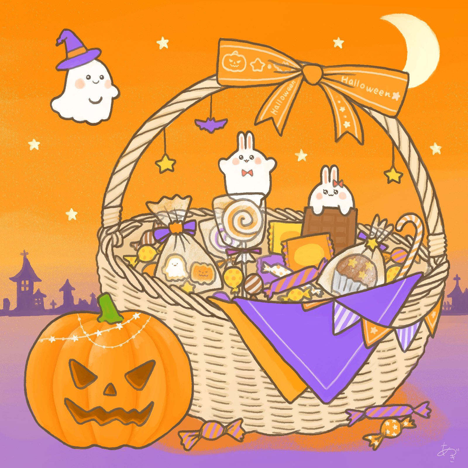 あづきまめ ハロウィンイラスト ハロウィン イラスト 絵 ハロウィンお菓子 オリキャラ T Co Auxp2duprh Twitter