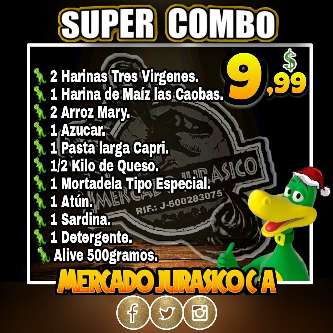 JurasicoA's tweet photo. 📢 Y como cada fin de semana nuestros super Combos activos hasta el 1 de Noviembre de 2020 

¡Haz tu pedido! Desde casa 🏡 por nuestras cuentas oficiales en las redes sociales y con gusto te ayudaremos.

Aceptamos distintos métodos de pagos.

👉Siguenos @mercadojurasico https://t.co/nZua7SwRLA