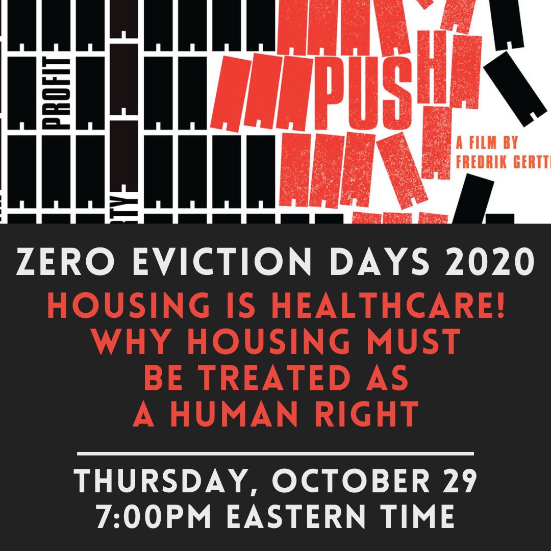 Tonight, join <a href="/DrYolande/">Yolande Tomlinson</a> in a discussion about Human Rights Cities and the cost of housing at Housing is Health Care! bit.ly/35E4Evi