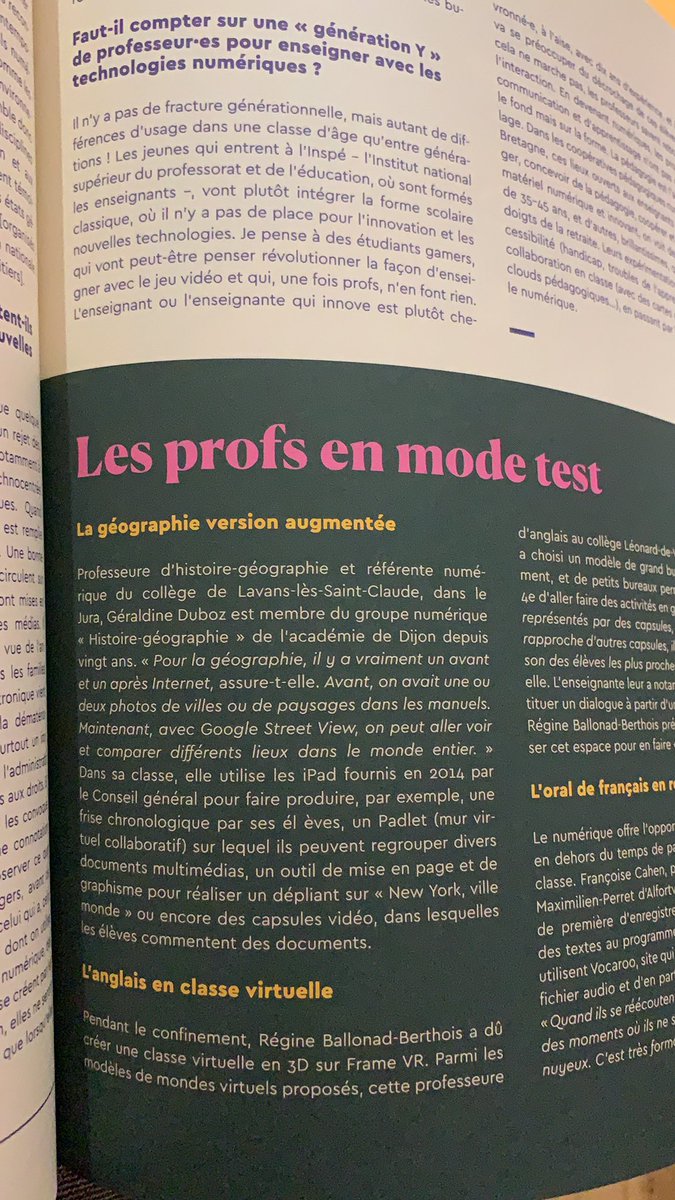 Très heureux (un peu chauvin) de voir que l’on parle de notre région dans le dernier numéro de <a href="/Chut_magazine/">Chut Magazine</a> avec un clin d’œil à <a href="/gduboz/">gduboz</a> et notre beau massif du #Jura incubateur de #Numeriprof 😇 
Cc <a href="/bertrandformet/">Bertrand Formet</a> <a href="/AmandineTer/">Amandine Terrier</a> <a href="/LaurentRodrigo1/">Laurent Rodrigo</a> 🤩