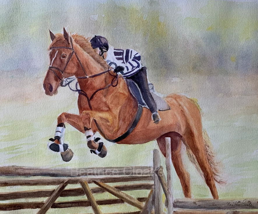 “Saracen” Pure Watercolour on Saunders Waterford paper and Winsor Newton paint. Commission after a photo by Sporting moments. The customer is ridding the horse. @SportingMoments @StCuthbertsMill #watercolourpainting #horse #Horse