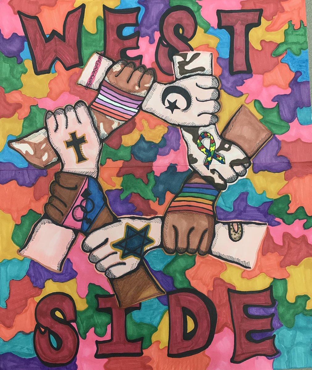 Lucas4westside's tweet photo. We had many AMAZING entries for our WE-SIDE poster contest as we emphasize inclusivity, kindness, and support for everyone!  Congrats to our winners! https://t.co/Xr9G07F0D6