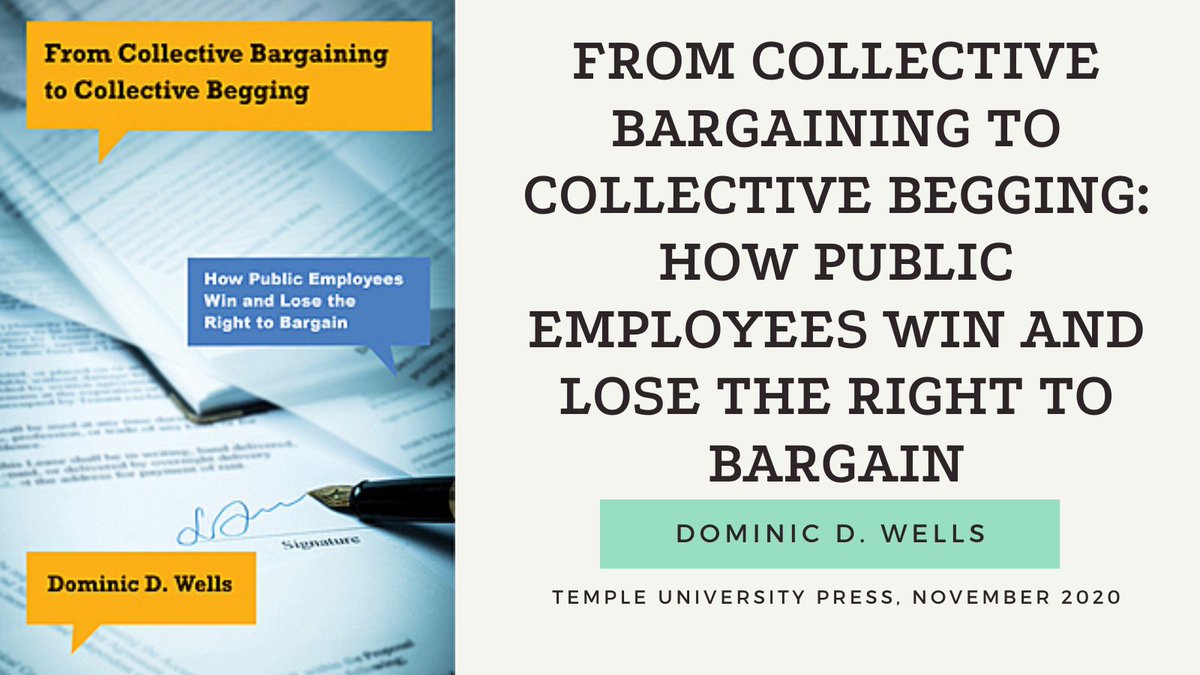 "How do public employees win and lose their collective bargaining rights? And how can public sector labor unions protect those rights?"  @DominicDWells examines 50 years of state-level data to analyze the expansion and restriction of rights.Buy here:  http://tupress.temple.edu/book/20000000010054