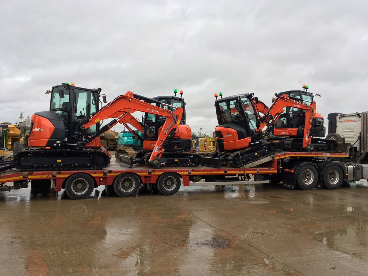 More <a href="/KubotaUK/">Kubota UK</a> arriving today and the first of many U56-5 into the fleet let’s hope it’s as reliable as it’s predecessor 🤞