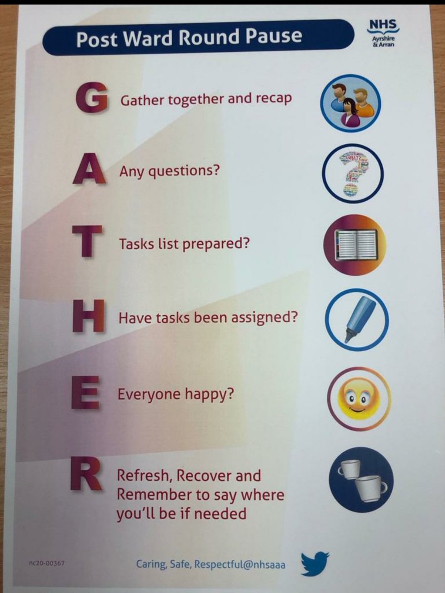 colvine's tweet photo. Promoting psychological saftey in Ayrshire Paediatrics with the post ward round pause and are you happy to speak up posters.  @christinefind11 @scottsmw1 @FeeScott @AtticaWheeler @StaffAyrshire @NHSaaa https://t.co/5n3jO2qZAp
