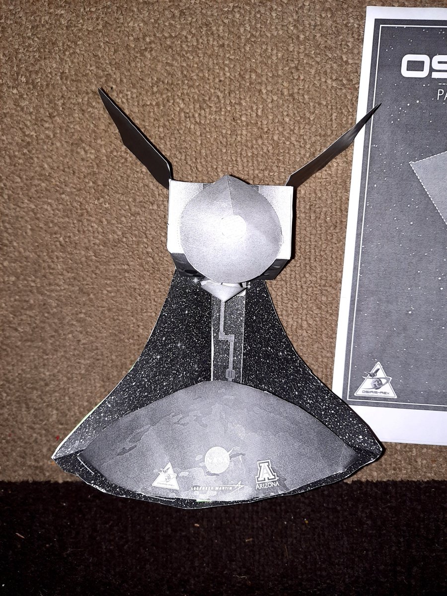 Mrs__VW's tweet photo. A happy son, after spending some time this afternoon making @OSIRISREx for his @Cornerstonesedu Stargazers homework. He was especially pleased that he could link it to the news last week. Next time we just need to remember to print in colour π
#PaperSpacecraft @NASA https://t.co/vf9OLUiVUi