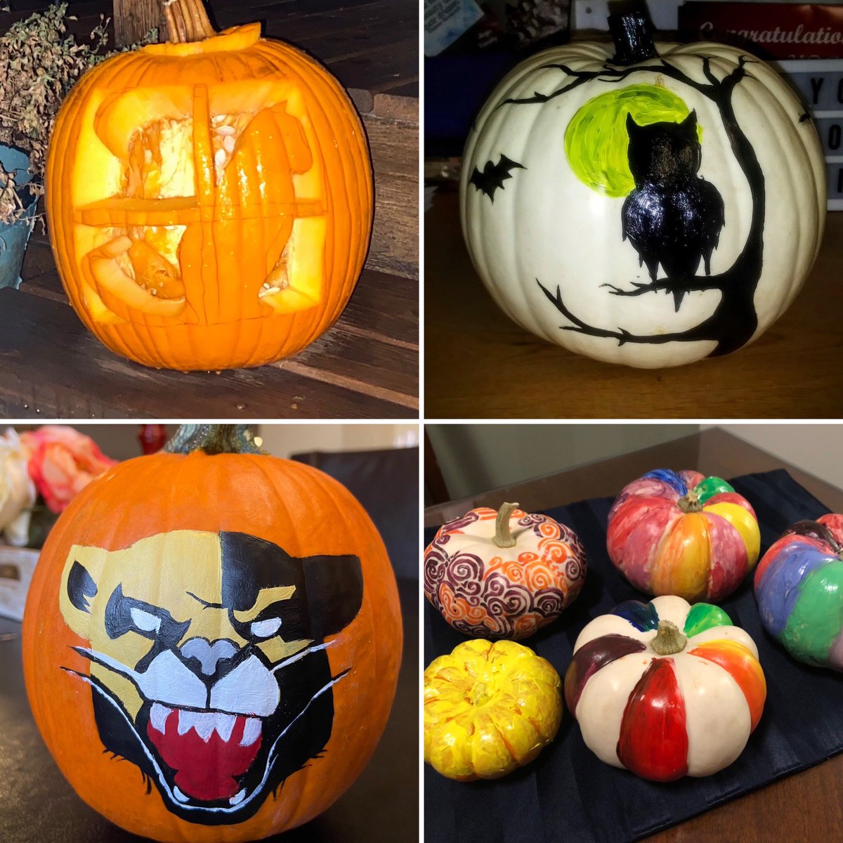 DrWiesterSXU's tweet image. Loving our decorated pumpkins from our @SaintXavier #HonorsProgram students.  #WeAreSXU