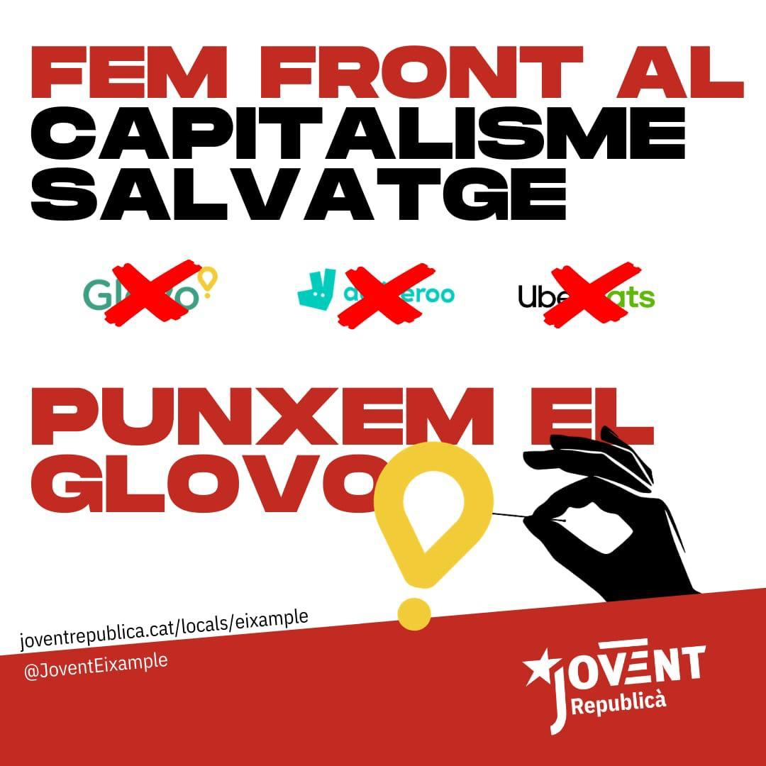 JoventEixample's tweet photo. Ara, amb més força que mai, fem front al capitalisme salvatge: «Punxem el Globo»🎈💥 (fil) https://t.co/h35WXbrD6u