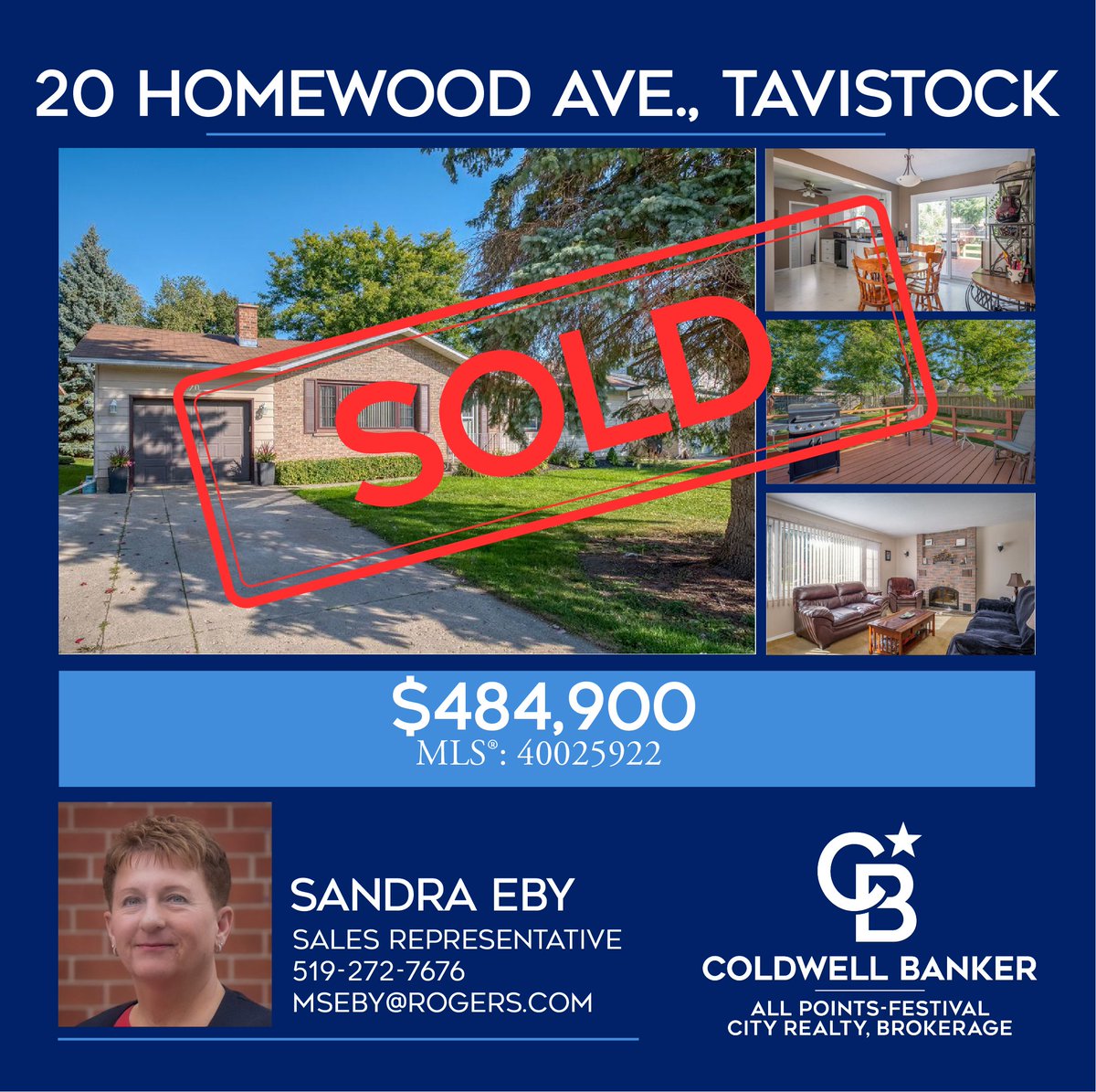 SOLD! 🏡
Congratulations to Sandra Eby on the sale of a brick bungalow in Tavistock.