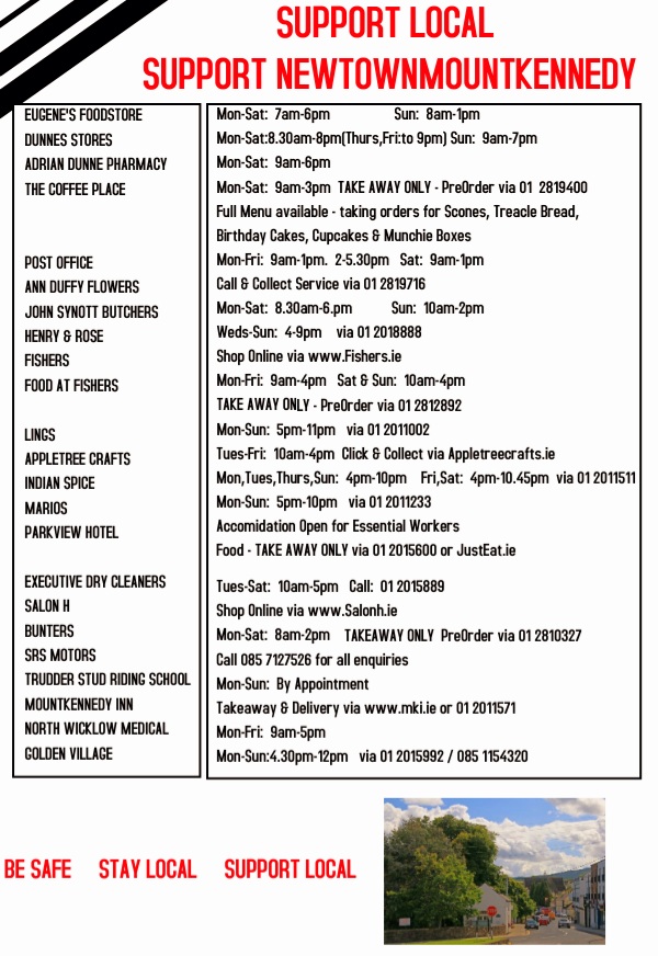 ciaramperks's tweet photo. #Local Businesses are the heartbeat of our Town who keep us going so let's help keep them going!
#SupportLocal businesses & support your #Community.
#staylocalshoplocal #supportnewtown #newtownmountkennedy #Wicklow #inthistogether
*to be added to or alter listing DM me https://t.co/tj2O1ySVgG