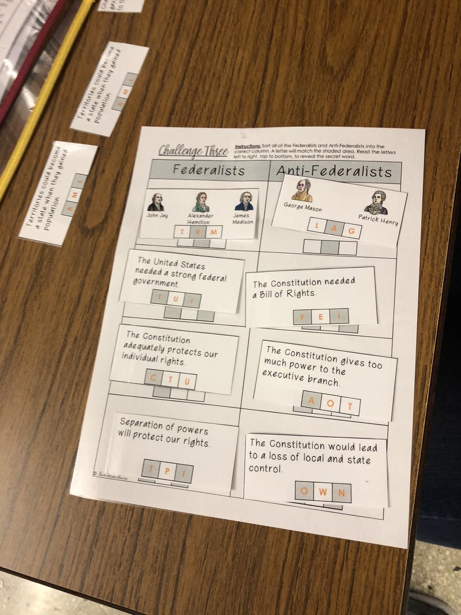 Ms. Stelzer is engaging her students with a Constitution Escape Room stations today! #RazorbackReady <a href="/KmpWalls/">KMPWalls</a> <a href="/InspirePrincipl/">James Espitia</a> <a href="/Mshartsfield/">Casandra Hartsfield</a> @erinjonestisd