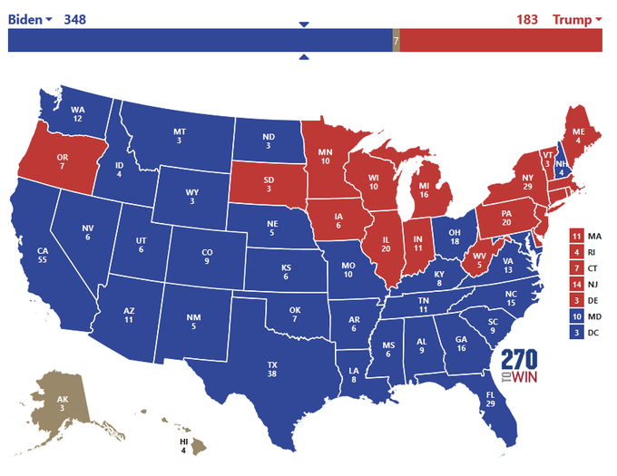 270 To Win 2020 Map The Hottest Election Night Website Is 270Towin.com.
