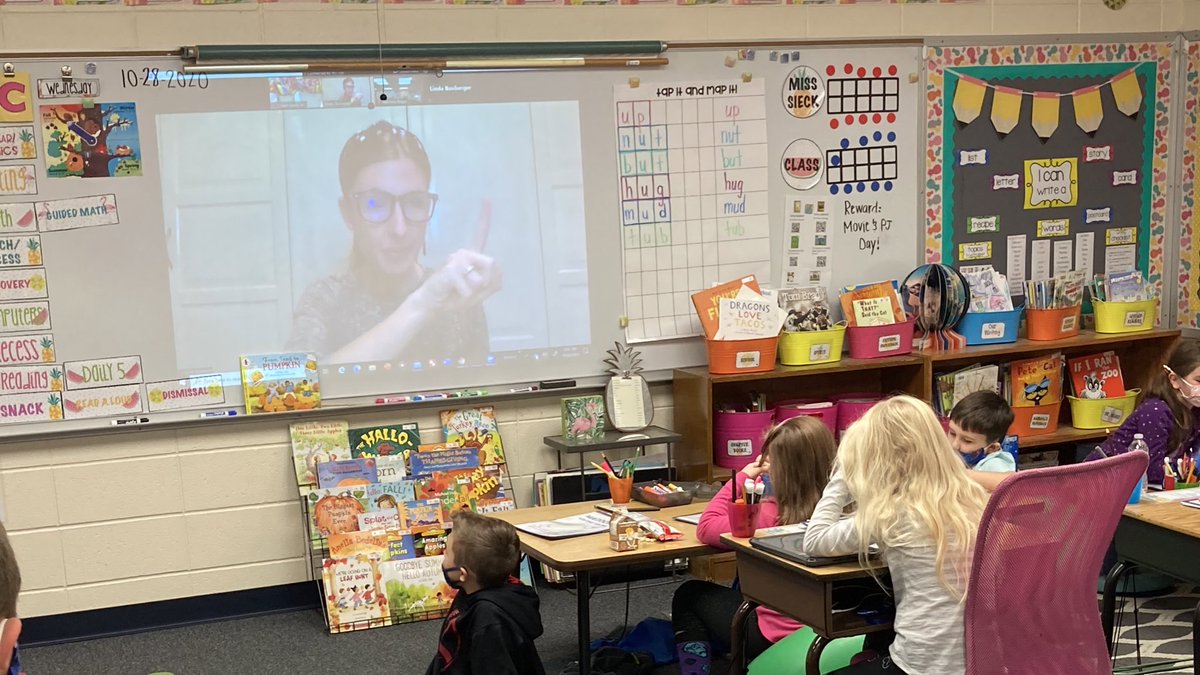 HeritageK5's tweet photo. Virtual Writer’s Workshop coaching with @JennyMMorales11 and @KristiGuinness 💙❤️ @TCRWP #MyOlatheSchools @Linda_Boxberger https://t.co/YzZg1FuJwd