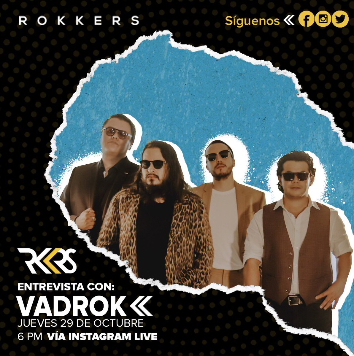 Hoy no se pierdan nuestra entrevista con <a href="/RokkersMX/">Rokkers</a> a las 6:00 pm por Instagram Live!!