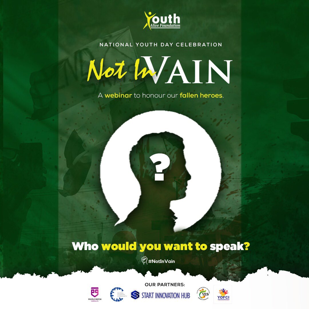 MmantiUmoh's tweet photo. #DearYoung

We have learned in this season that, to bring about real change, the choice isn't between protest and politics. We have to do both.

So, to commemorate National Youth Day on Sunday, Nov 1st 2020 please tell us who your preferred speaker would be? 

#NotVain https://t.co/EPFRnXuwjm