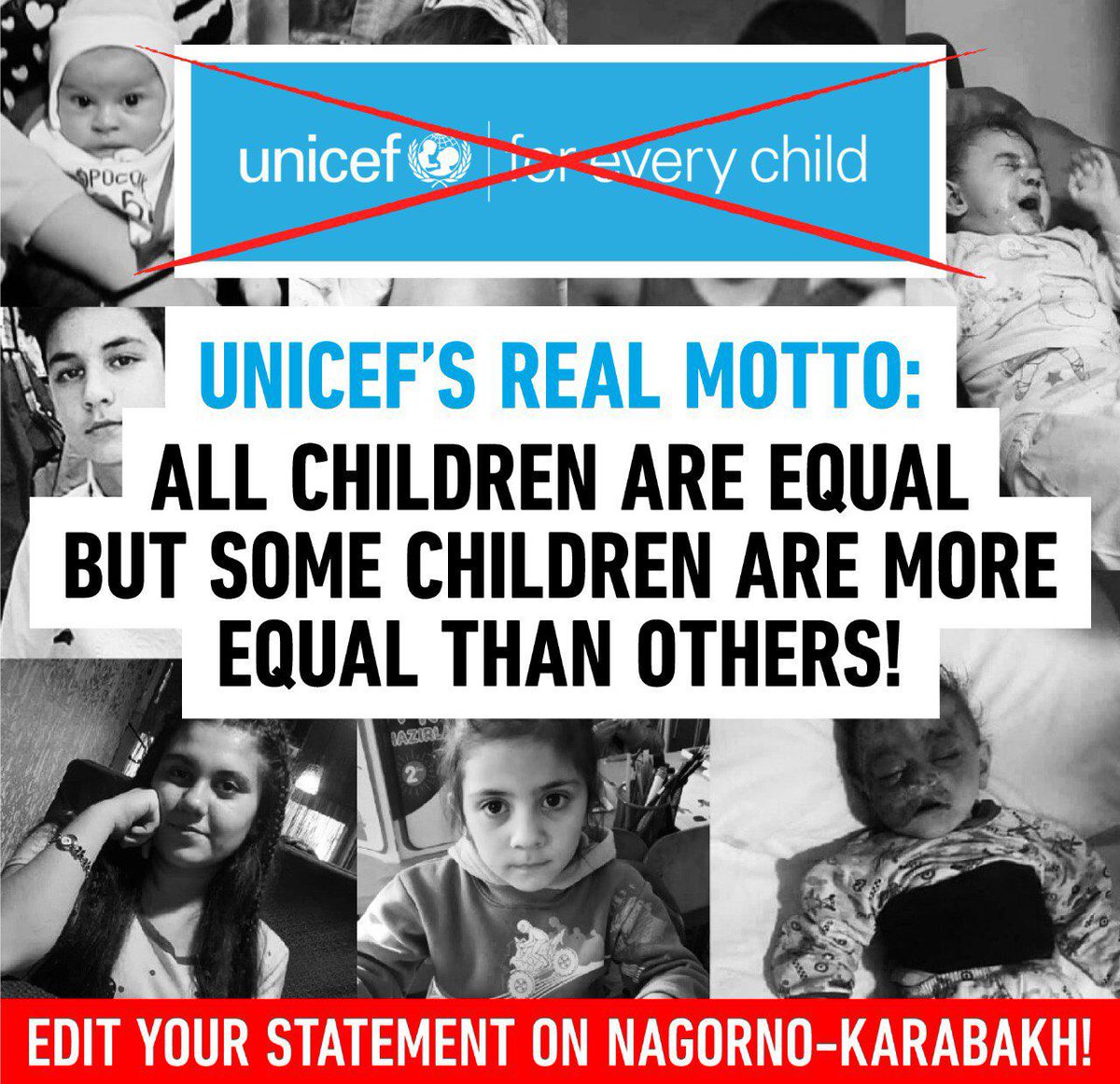 Dear UNICEF, sorry to remind, but you have to treat all children equally. Name the aggressor! #Azerbaijan’i kids were killed by Armenia. This is the truth. #StopArmenianOccupation #StopArmenianAggression #StopArmenianTerrorism #StopArmenianWarCrimes #Bardacity #WarCrimes