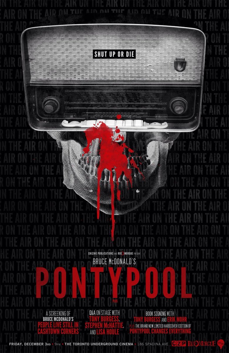 Pontypool:Another one-room Canadian flick, also a radio play. Interesting take on a "Zombie" story, the infection scrambles (anglophone) speech and drives people into a murderous fury in frustration, so the only way to protect yourself from infection is not speak in English.