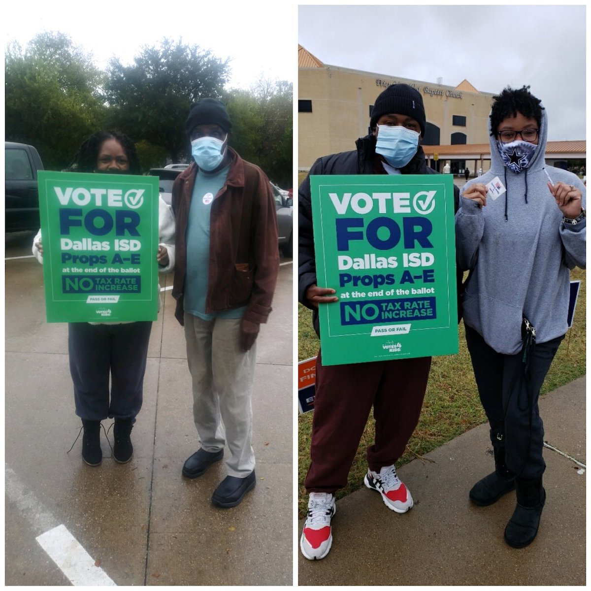 Rain or shine, our volunteers are working hard at the polls to reach voters and make sure they know about the Dallas ISD Bond. Thank you to EVERYONE fighting to ensure Dallas public schools and students have the resources they need to succeed.